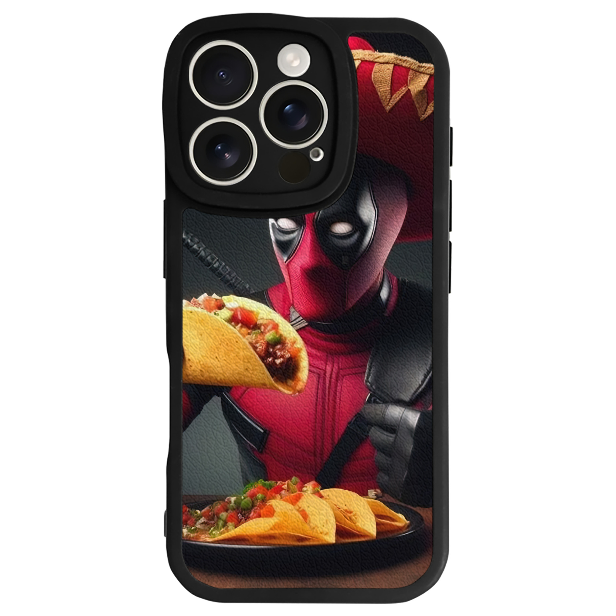 （画像用） Deadpool デッドプール 【iPhone 16シリーズ対応】シリコンスマホケース（レザー調） 材質：シリコン